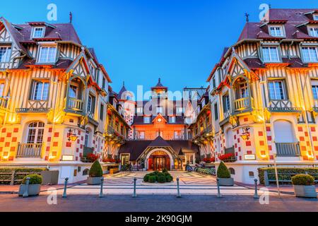 Deauville Badeort Architektur. Normandie, Frankreich. Stockfoto