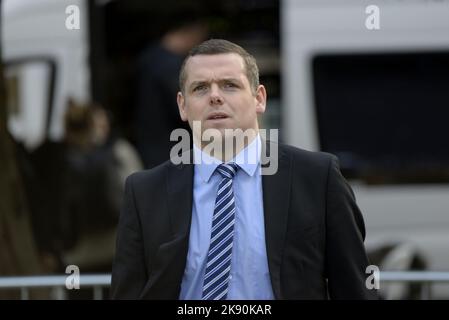 Douglas Ross MP (Con: Moray) Vorsitzender der Scottish Conservative Party (seit 2020) in Westminster, an dem Tag, an dem Rishi Sunak Führer des Conser wurde Stockfoto