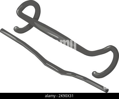 Isometrischer Vektor mit Velo-Detailsymbol. Neues Symbol für den Lenker und den Lenker. Fahrrad-Ersatzteil Stock Vektor