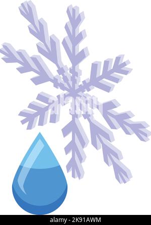 Symbol für Frostschutztemperatur isometrischer Vektor. Service-Engine. Tankbremse Stock Vektor