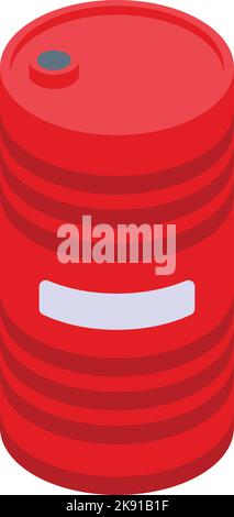 Eisometrischer Vektor mit Frostschutzzylinder-Symbol. Automotor. Autoreparatur Stock Vektor