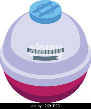 Frostschutzmittel, Symbol für runden Tank, isometrischer Vektor. Autoreparatur. Service-Engine Stock Vektor