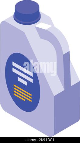 Symbol für Frostschutzmittel des Kanisters, isometrischer Vektor. Autoservice. Klimaluft Stock Vektor