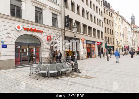 Einkaufsstraße Sendlingerstraße in München Stockfoto