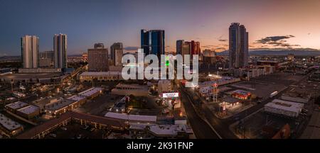Panoramablick auf den Las Vegas Strip. Stockfoto