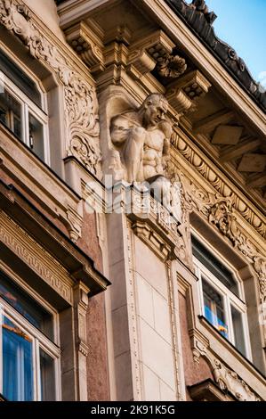 Architekturskulptur in Wien, Österreich. Stockfoto