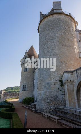 Chateau de Montfort, eine private Residenz in der französischen Dordogne Stockfoto