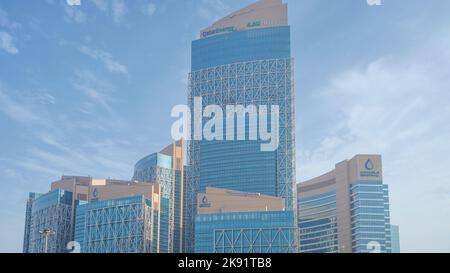 Doha, Katar - oktober 10,2022 : Qatar Energy hat eine Zentrale in Doha City, Qatar Energy, die früher als qatar Petroleum bekannt war. Stockfoto