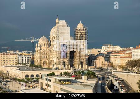 MARSEILLE, FRANKREICH - Okt 31, 2016: Cathedral de la Major, eine der wichtigsten katholischen Kathedralen in Marseille. Stockfoto