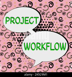 Textschild, das den Projekt-Workflow anzeigt. Geschäftsidee Bewerten Sie Ihre Fähigkeit, Blutgerinnsel angemessen zu bilden -57224 Stockfoto