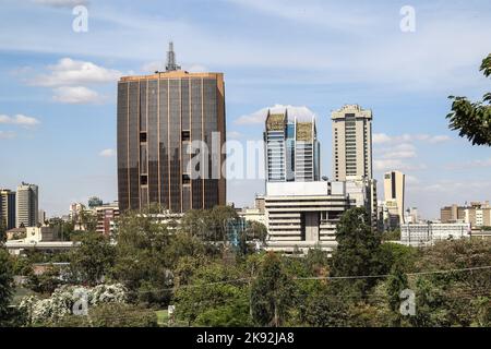 Nairobi, Kenia. 25. Oktober 2022. Kommerzielle Hochhäuser in Nairobi City. Laut einer Umfrage des Expat City Ranking 2021 wurde Nairobi als beste Stadt in Afrika für Expatriates eingestuft. (Bild: © James Wakibia/SOPA Images via ZUMA Press Wire) Stockfoto