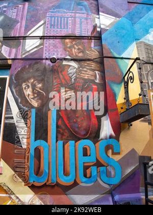 Wandbild der Blues-Musik in Columbus Ohio USA 2022 Stockfoto