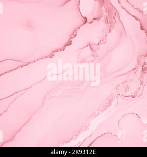 Zartes Rosa Marmor. Abstrakte Illustration. Tinte Stockfoto