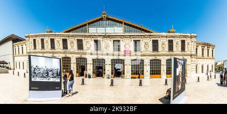 MARSEILLE, FRANKREICH, 10. JULI 2015: Blick auf den Bahnhof Saint Charles. Der Bahnhof wurde 1848 eröffnet Stockfoto