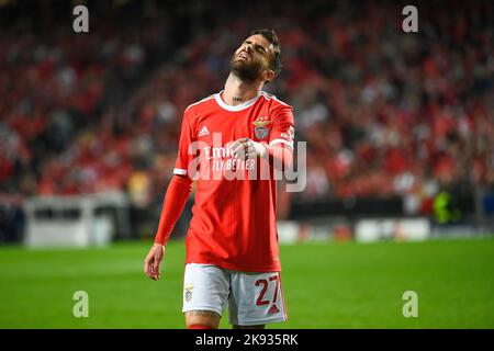 Lissabon, Portugal. 25. Oktober 2022. Rafa Silva aus Benfica beim UEFA Champions League-Fußballspiel der Gruppe H zwischen SL Benfica und Juventus FC im Estadio do SL Benfica.Endstand: SL Benfica 4:3 Juventus FC Credit: SOPA Images Limited/Alamy Live News Stockfoto