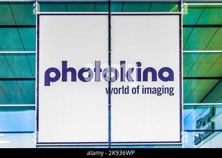 PHOTOKINA, KÖLN - 19. SEPTEMBER 2014: Symbol der Photokina in Köln, Deutschland. Stockfoto