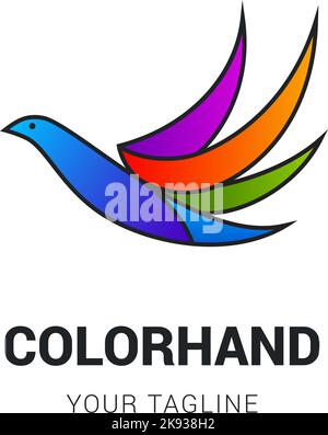 Vorlage Für Farbenfrohe Kreative Illustrationen In Vogelperspektive. Geeignet für Kreativwirtschaft, Multimedia, Unterhaltung oder Lehrveranstaltungen auf weißem Hintergrund Stock Vektor