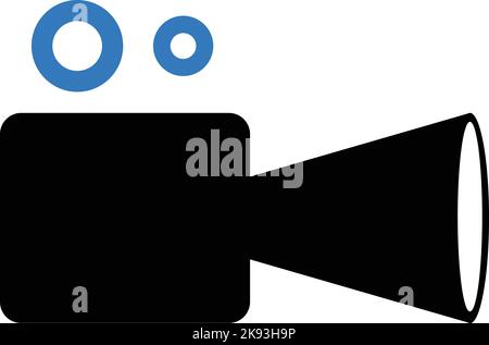 Symbol für Videofilm der Kamera Stock Vektor