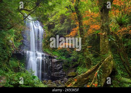 Der Yunsen-Wasserfall im Herbst, drei Schluchten, New Taipei City, Taiwan Stockfoto