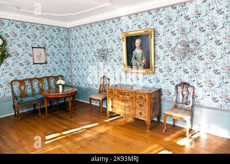 Frankfurt, Deutschland - 23. Oktober 2011: Cornelias-Raum im Goethe-Museum in Frankfurt. In diesem Haus wurde Johann Wolfgang Goethe geboren Stockfoto