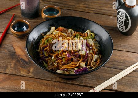 asiatische Küche Yakisoba Stockfoto
