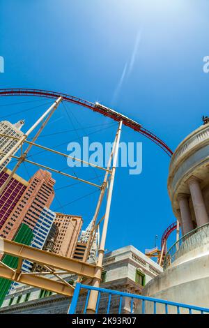 LAS VEGAS - 15. JUNI: New York-New York Resort am 15. Juni 2012 in Las Vegas. New York-New York sind Luxushotels, die fast 2,5 Millionen Quadratmeter groß sind Stockfoto