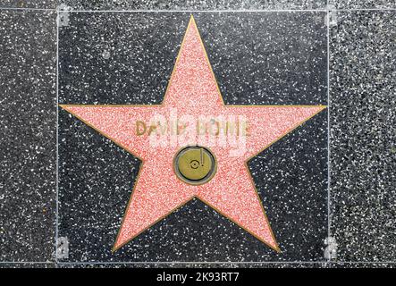 HOLLYWOOD - 26. JUNI: David Bowies Star auf dem Hollywood Walk of Fame am 26. Juni 2012 in Hollywood, Kalifornien. Dieser Stern befindet sich am Hollywood Blvd. A Stockfoto