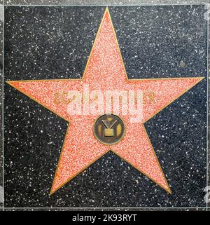 HOLLYWOOD - 26. JUNI: Sonny und Chers Star auf dem Hollywood Walk of Fame am 26. Juni 2012 in Hollywood, Kalifornien. Dieser Stern befindet sich auf Hollywood Blv Stockfoto