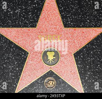 HOLLYWOOD - 26. JUNI: Shreks-Star auf dem Hollywood Walk of Fame am 26. Juni 2012 in Hollywood, Kalifornien. Dieses Hotel liegt am Hollywood Blvd. Und ist o Stockfoto