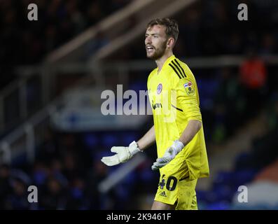 Peterborough, Großbritannien. 25. Oktober 2022. Toby Savin (AS) beim Peterborough United gegen Accrington Stanley EFL League One Match im Weston Homes Stadium, Peterborough, Cambridgeshire. Kredit: Paul Marriott/Alamy Live Nachrichten Stockfoto