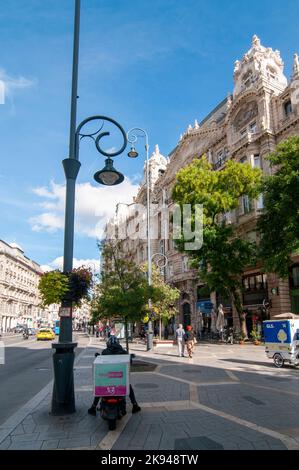Budapest, Ungarn Szabad sajto Straße Ferenciek Tere District 5 Budapes, Ungarn Stockfoto