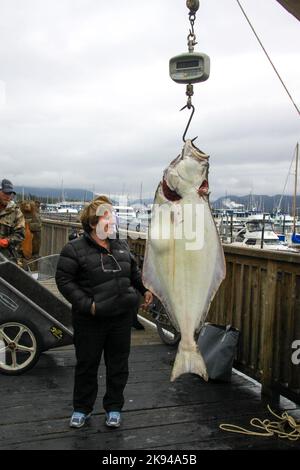 Wiegen Fisch bei Seward, Alaska ist eine eingegliederte Heimat Herrschaft Stadt in Alaska, USA. Das Hotel liegt an der Resurrection Bay, einem Fjord des Golfs von Alaska Stockfoto