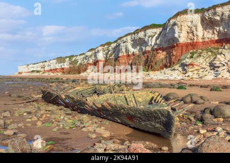 Old Hunstanton Beach, Norfolk, England, Vereinigtes Königreich Stockfoto