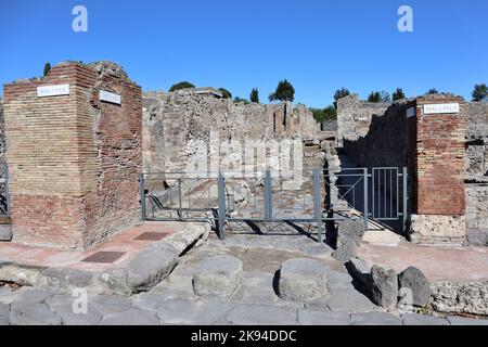 Pompei - Ruderi da Via Stabiana Stockfoto