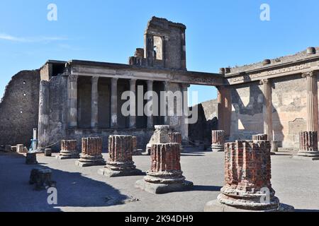 Pompei - Basilika Scorcio della Stockfoto