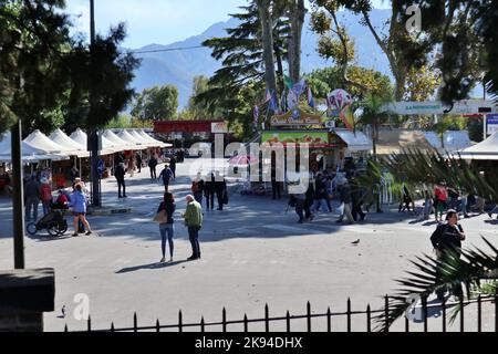 Pompei - Scorcio di Piazza Esedra da Viale delle Ginestre Stockfoto