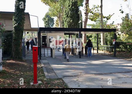 Pompei - Uscita di Piazza Esedra da Viale delle Ginestre Stockfoto