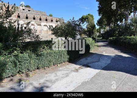 Pompei - Viale delle Ginestre verso Porta di Stabia Stockfoto