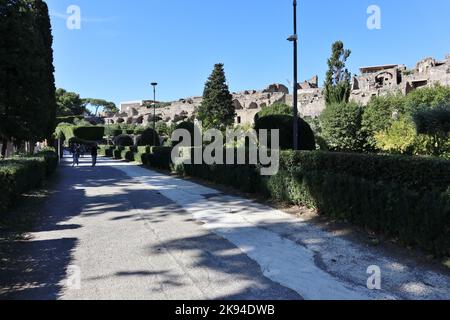 Pompei - Viale delle Ginestre verso Porta Marina Stockfoto