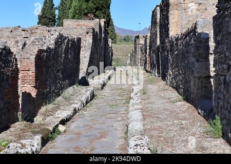 Pompei - Vicolo di Narciso del Parco Archeologico di Pompei Stockfoto