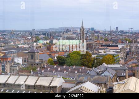 Irland Irland Irland Irland St James's Gate Guinness Storehouse Beer Stout porter black ALE gestartet 1759 Panoramablick von der 7.-Stock-Bar 2 Pints Guinness Stockfoto