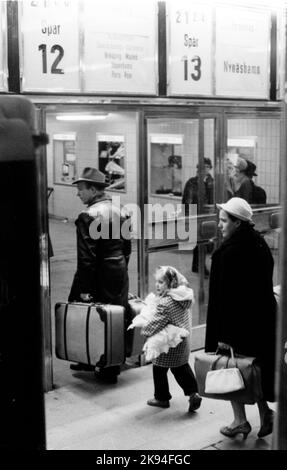 Stockholm Hauptbahnhof. Anreise mit der U-Bahn Stockfoto