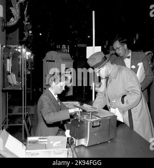 Die Mitgliederversammlung der Nordic Railwayman Society 24. in Stockholm. Stockfoto