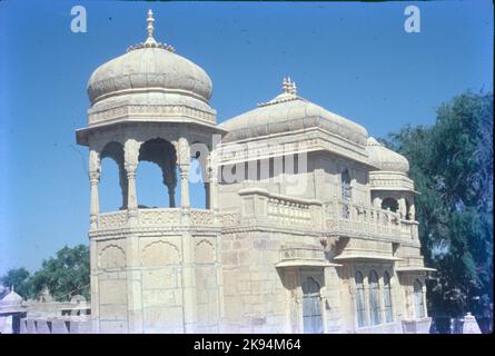 Aamar Sagar Palace, Jaisalmer, Rajasthan, Indien Stockfoto