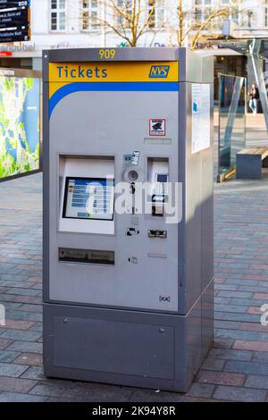 Fahrkartenautomat des NVS Schwerin Stockfoto