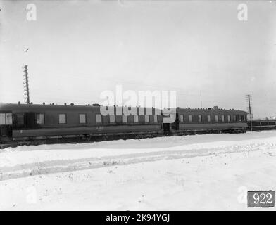 Gävle - Dala Railway, GDJ BCO3 1432, GDJ BCO3 1431. Stockfoto