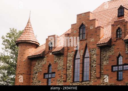 Park-Museum der interaktiven Geschichte Sulla in Weißrussland. Mittelalterlicher historischer Komplex Stockfoto