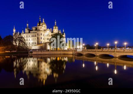 Schloss Schwerin, Sitz des Landtages von Mecklenburg-Vorpommern Stockfoto