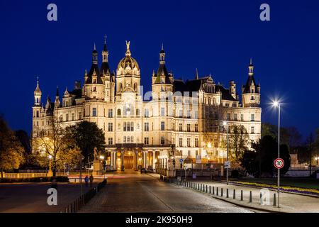 Schloss Schwerin, Sitz des Landtages von Mecklenburg-Vorpommern Stockfoto