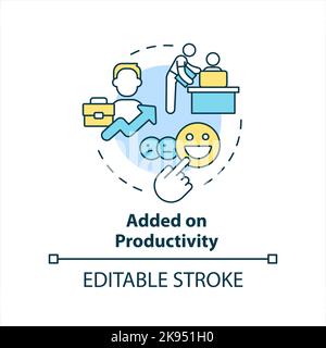 Symbol „Produktivitätskonzept“ hinzugefügt Stock Vektor